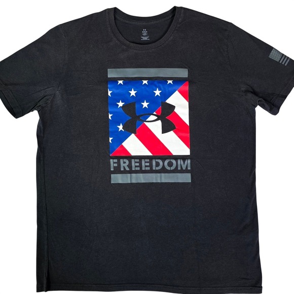 Under Armour Other - Under Armour Men's XL Freedom T-Shirt Black Patriotic 4th of July